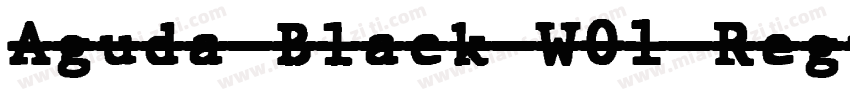 Aguda Black W01 Regu字体转换